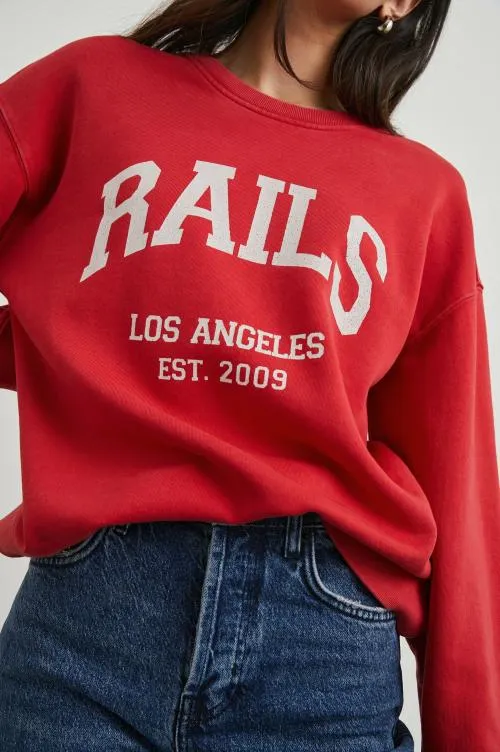 Women Rails Sweaters Anniversary Sweatshirt Washed Red Women Rails Sweaters Anniversary Sweatshirt Washed Red