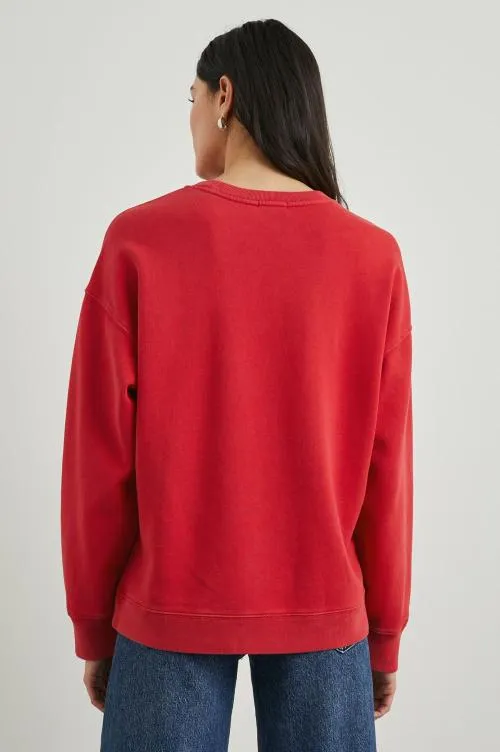 Women Rails Sweaters Anniversary Sweatshirt Washed Red Women Rails Sweaters Anniversary Sweatshirt Washed Red