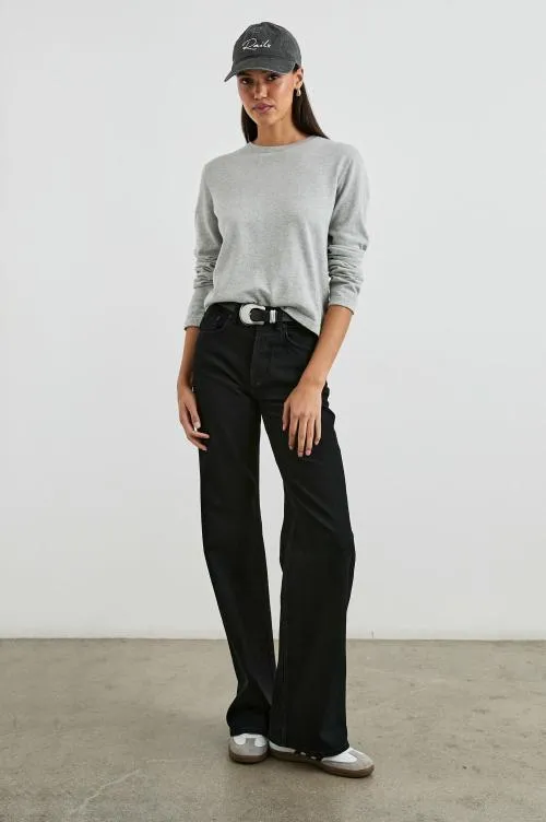 Women Rails Tees and Tanks Cotton Cashmere Long Sleeve Tee Heather Grey Women Rails Tees and Tanks Cotton Cashmere Long Sleeve Tee Heather Grey