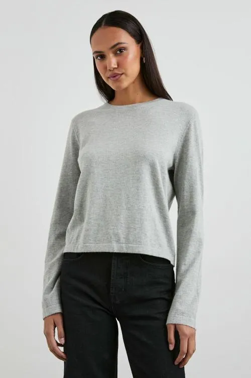 Women Rails Tees and Tanks Cotton Cashmere Long Sleeve Tee Heather Grey Women Rails Tees and Tanks Cotton Cashmere Long Sleeve Tee Heather Grey