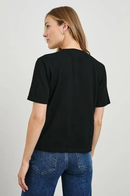 Women Rails Tees and Tanks Cotton Cashmere Tshirt Black Women Rails Tees and Tanks Cotton Cashmere Tshirt Black