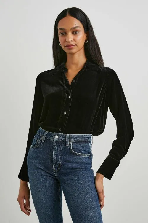 Women Rails Tops Andrea Top Black Velvet