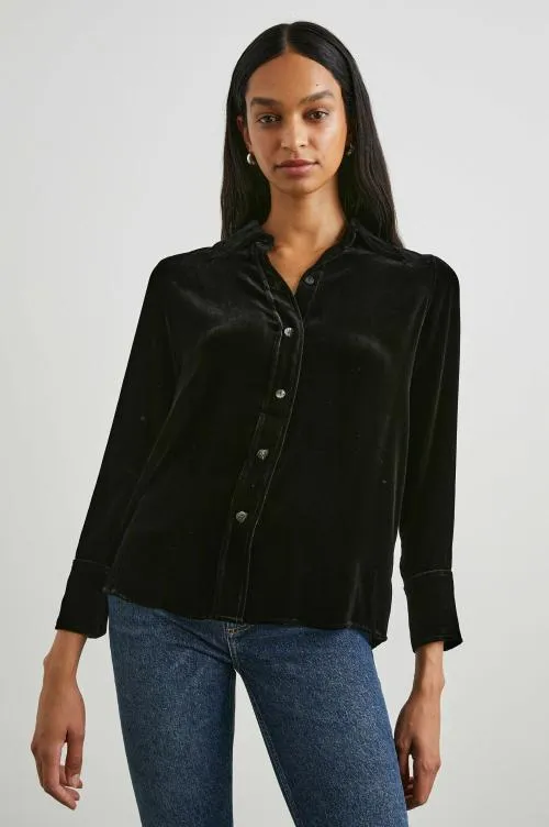 Women Rails Tops Andrea Top Black Velvet Women Rails Tops Andrea Top Black Velvet