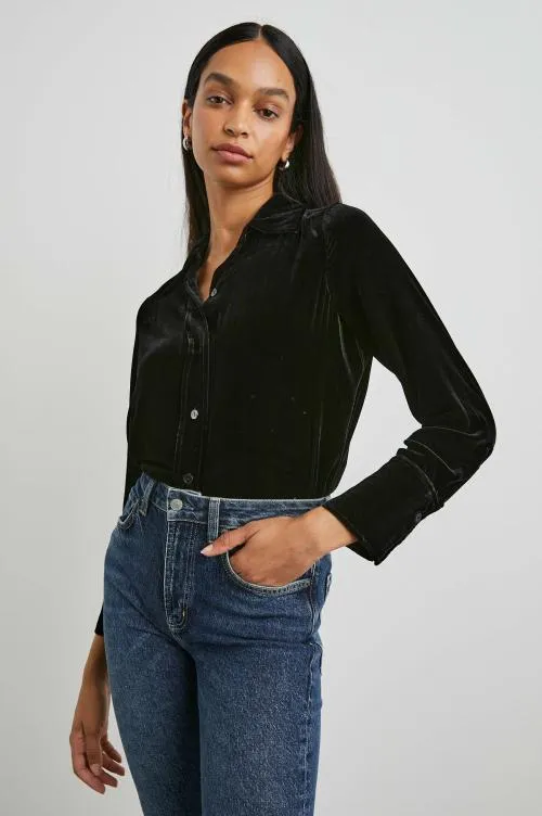 Women Rails Tops Andrea Top Black Velvet Women Rails Tops Andrea Top Black Velvet