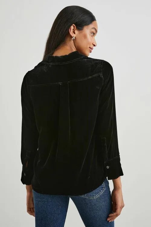 Women Rails Tops Andrea Top Black Velvet Women Rails Tops Andrea Top Black Velvet