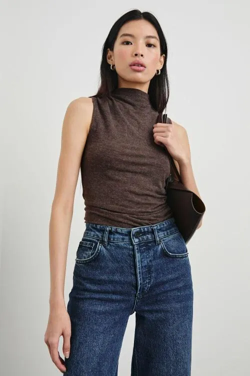 Women Rails Tops Christen Top Heather Brown Women Rails Tops Christen Top Heather Brown