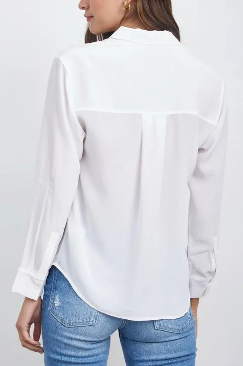 Women Rails Tops Cori Shirt Silk White