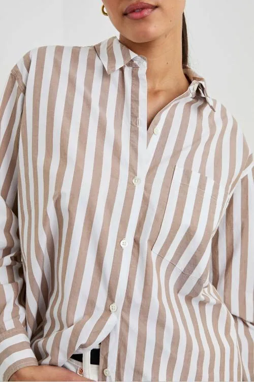 Women Rails Tops Elsa Shirt Russet White Stripe Women Rails Tops Elsa Shirt Russet White Stripe