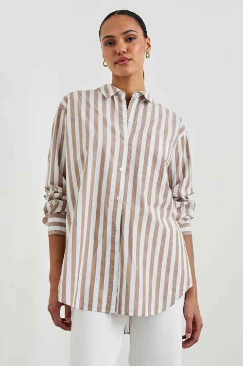 Women Rails Tops Elsa Shirt Russet White Stripe Women Rails Tops Elsa Shirt Russet White Stripe