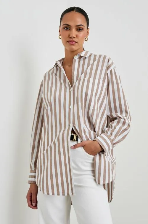 Women Rails Tops Elsa Shirt Russet White Stripe Women Rails Tops Elsa Shirt Russet White Stripe