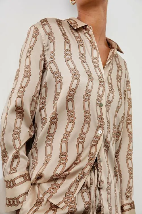 Women Rails Tops Ledger Shirt Ivory Gold Link Women Rails Tops Ledger Shirt Ivory Gold Link