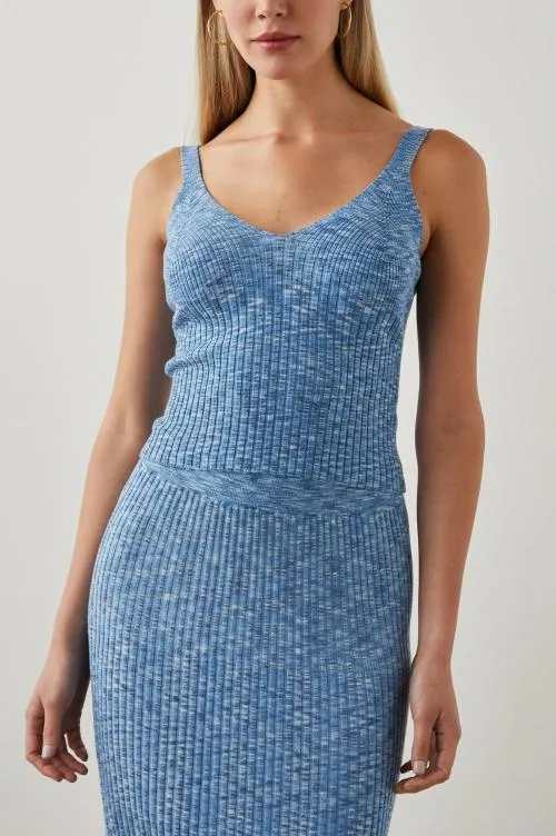 Women Rails Tops Sky Top Blue Multi Space Dye