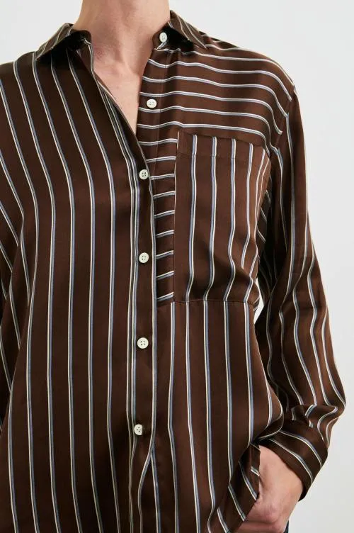 Women Rails Tops Spencer Shirt Baltic White Stripe Women Rails Tops Spencer Shirt Baltic White Stripe