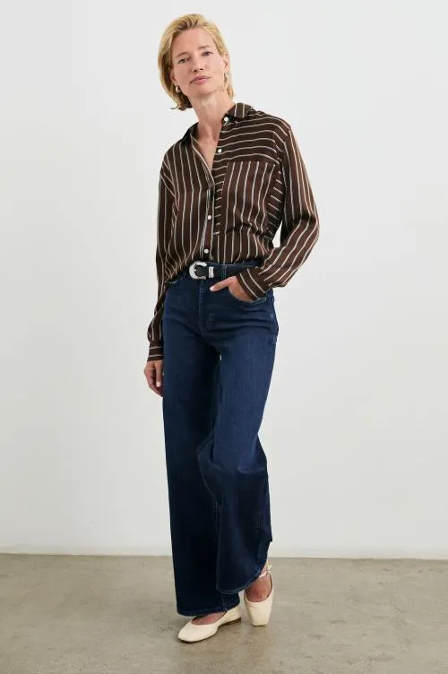 Women Rails Tops Spencer Shirt Baltic White Stripe Women Rails Tops Spencer Shirt Baltic White Stripe