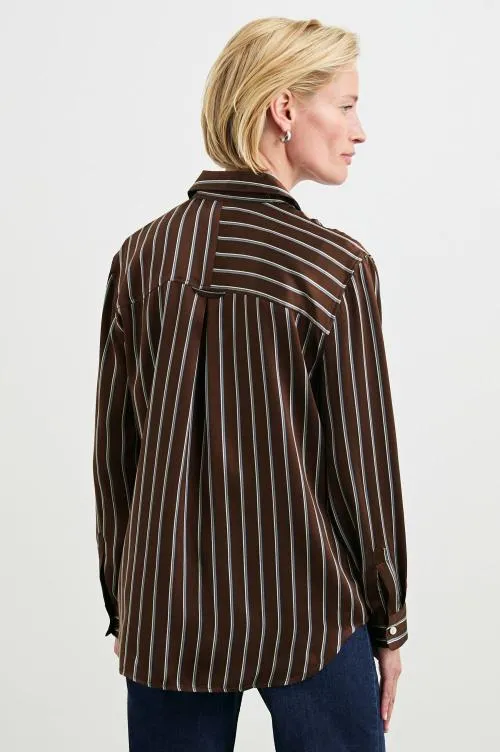 Women Rails Tops Spencer Shirt Baltic White Stripe Women Rails Tops Spencer Shirt Baltic White Stripe