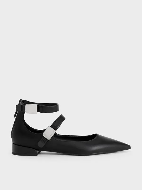 Women Robbie PointedToe Mary Jane Flats 8211 Black CHARLES and KEITH Ballet Flats Women Robbie PointedToe Mary Jane Flats 8211 Black CHARLES and KEITH Ballet Flats