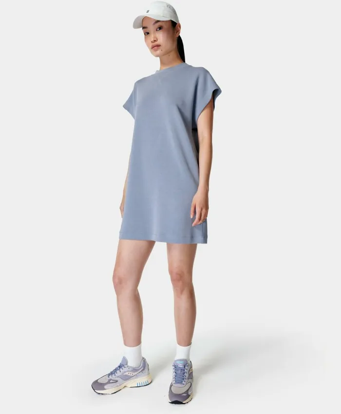 Women Sand Wash Cloudweight TShirt Dress Cove Blue Sweaty Betty Dresses and Jumpsuits
