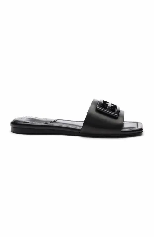 Women Sandals Liverpool Los Angeles Dunbar Logo Medallion Sandals Black