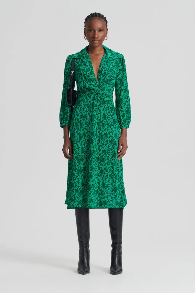 Women Scanlan Theodore SILK BOTANICAL DRESS VERDE Dresses