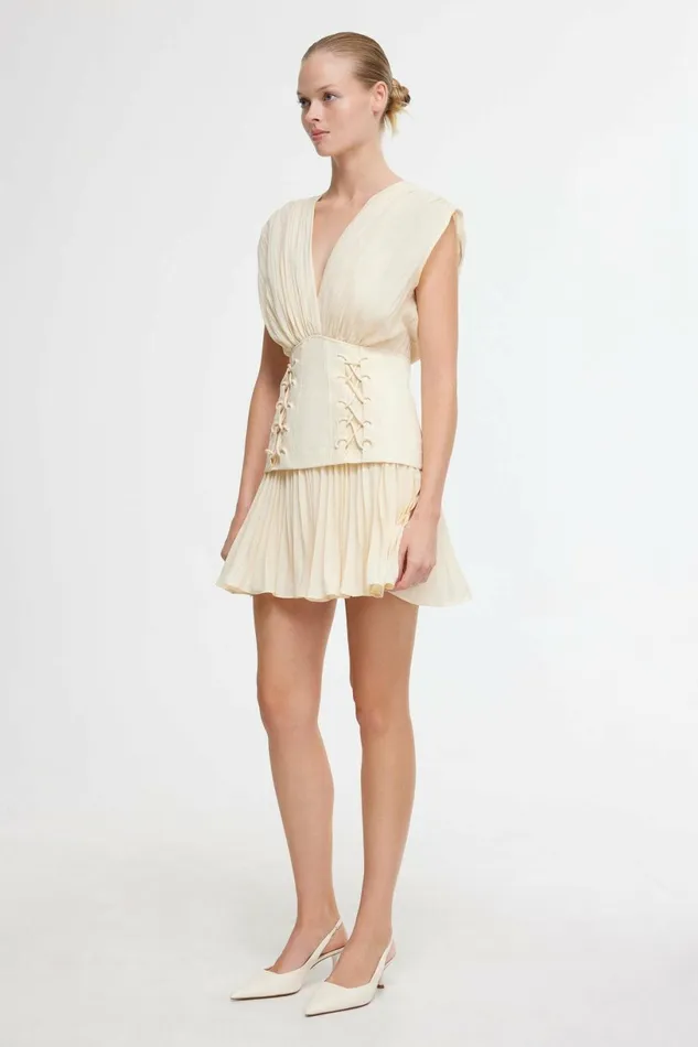 Women SEABROOK MINI DRESS Almond Acler Sale