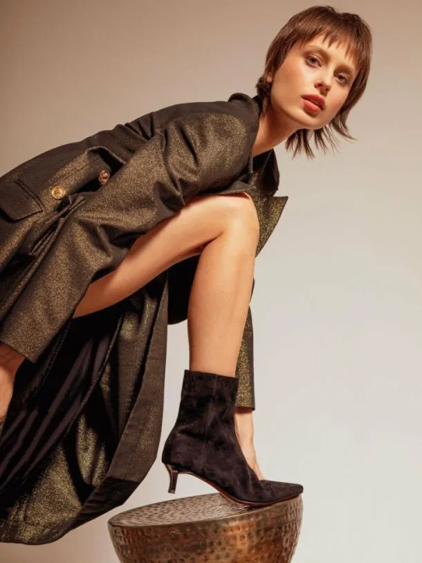 Women SENNA Suede Black Clergerie Ankle Boots