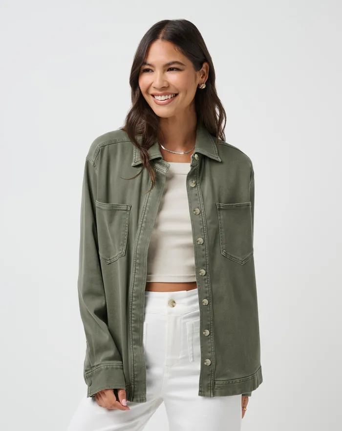 Women Shirts and Tops TravisMathew EVERYDAY BUTTON DOWN Clover