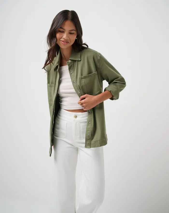 Women Shirts and Tops TravisMathew EVERYDAY BUTTON DOWN Clover
