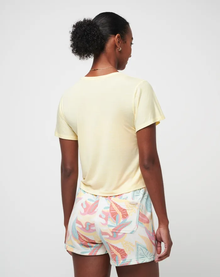 Women Shirts and Tops TravisMathew HERMOSA BEACH TISSUE TOP Heather Pale Banana Women Shirts and Tops TravisMathew HERMOSA BEACH TISSUE TOP Heather Pale Banana