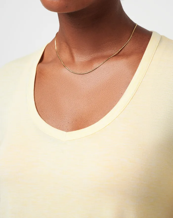 Women Shirts and Tops TravisMathew HERMOSA BEACH TISSUE TOP Heather Pale Banana Women Shirts and Tops TravisMathew HERMOSA BEACH TISSUE TOP Heather Pale Banana