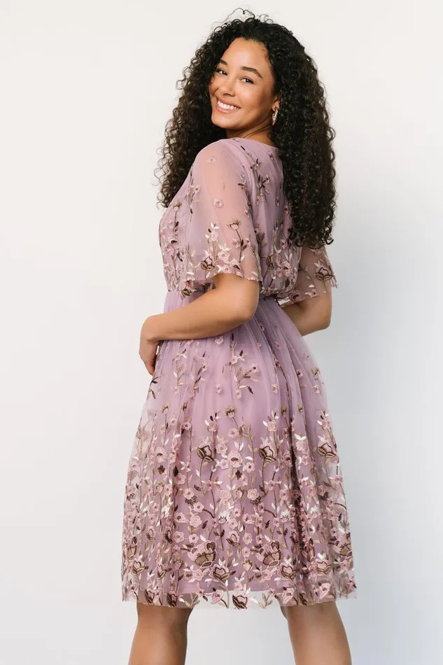 Women Short Dresses Baltic Born Duchess Tulle Dress Lilac Garden Women Short Dresses Baltic Born Duchess Tulle Dress Lilac Garden