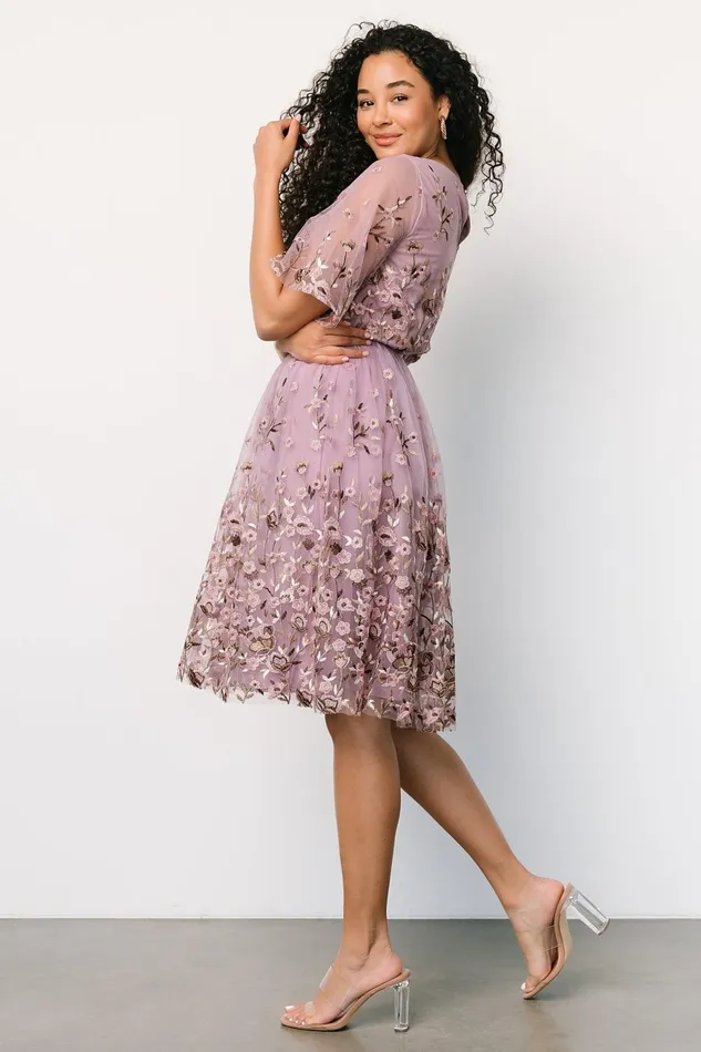 Women Short Dresses Baltic Born Duchess Tulle Dress Lilac Garden Women Short Dresses Baltic Born Duchess Tulle Dress Lilac Garden