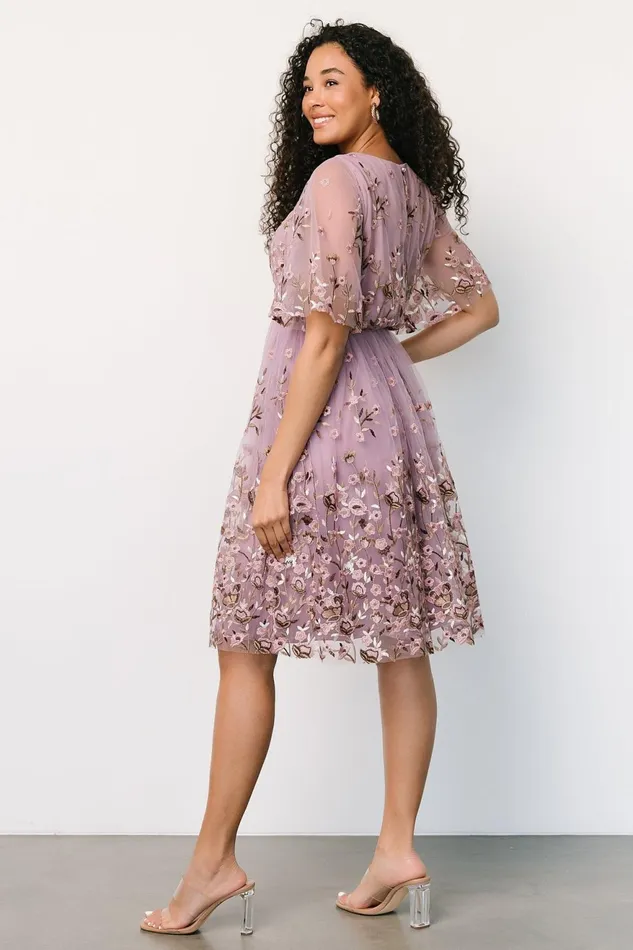 Women Short Dresses Baltic Born Duchess Tulle Dress Lilac Garden Women Short Dresses Baltic Born Duchess Tulle Dress Lilac Garden