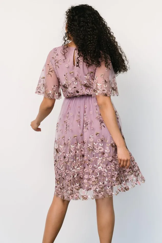 Women Short Dresses Baltic Born Duchess Tulle Dress Lilac Garden Women Short Dresses Baltic Born Duchess Tulle Dress Lilac Garden