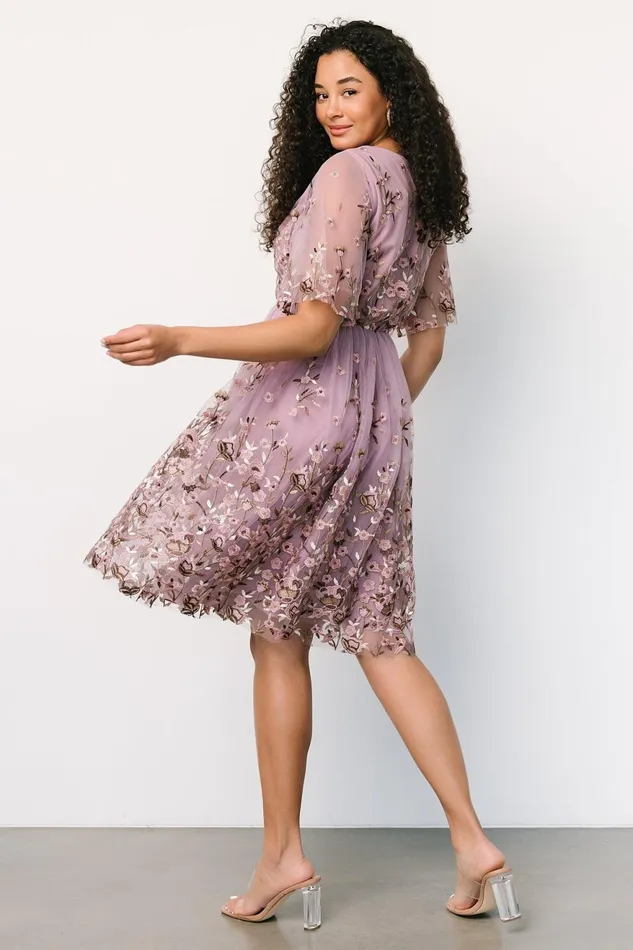 Women Short Dresses Baltic Born Duchess Tulle Dress Lilac Garden Women Short Dresses Baltic Born Duchess Tulle Dress Lilac Garden