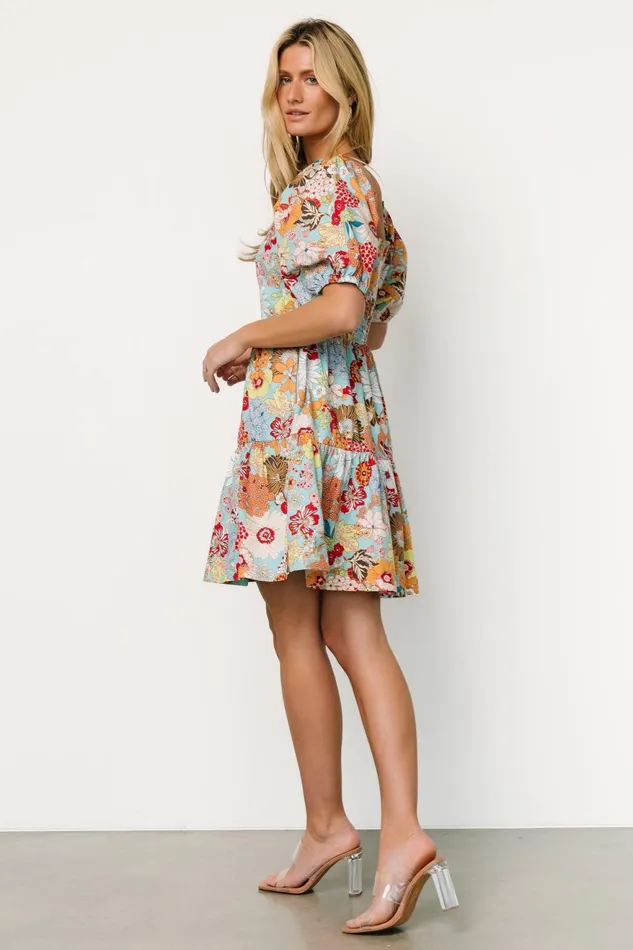 Women Short Dresses Baltic Born Kallie Puff Sleeve Short Dress Multi Print Women Short Dresses Baltic Born Kallie Puff Sleeve Short Dress Multi Print