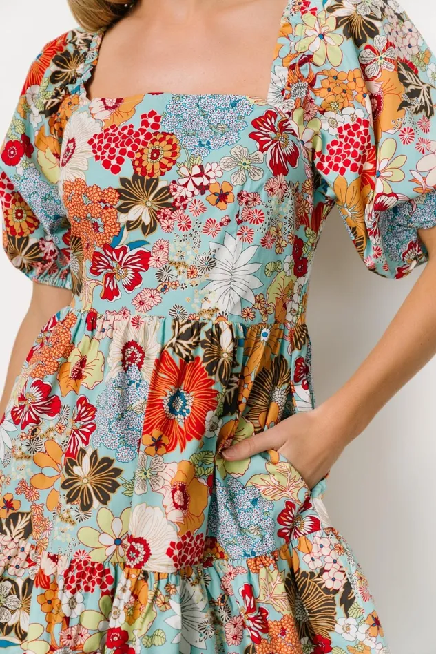 Women Short Dresses Baltic Born Kallie Puff Sleeve Short Dress Multi Print Women Short Dresses Baltic Born Kallie Puff Sleeve Short Dress Multi Print