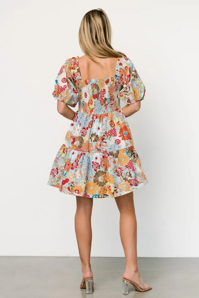 Women Short Dresses Baltic Born Kallie Puff Sleeve Short Dress Multi Print Women Short Dresses Baltic Born Kallie Puff Sleeve Short Dress Multi Print