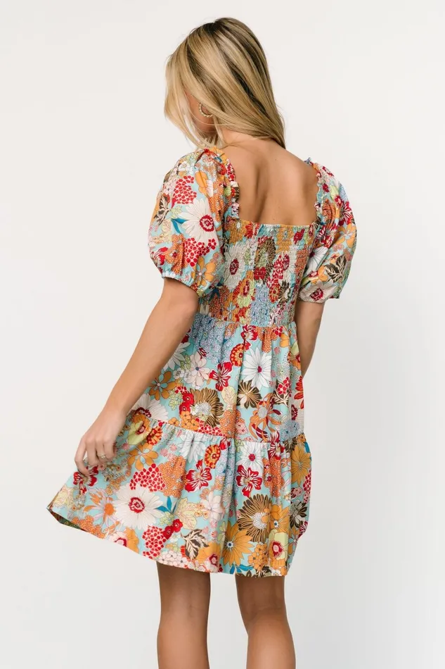 Women Short Dresses Baltic Born Kallie Puff Sleeve Short Dress Multi Print Women Short Dresses Baltic Born Kallie Puff Sleeve Short Dress Multi Print