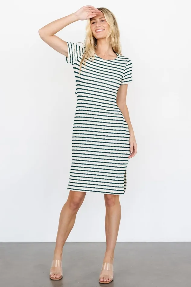 Women Short Dresses Baltic Born Linz Midi Dress Cream Green