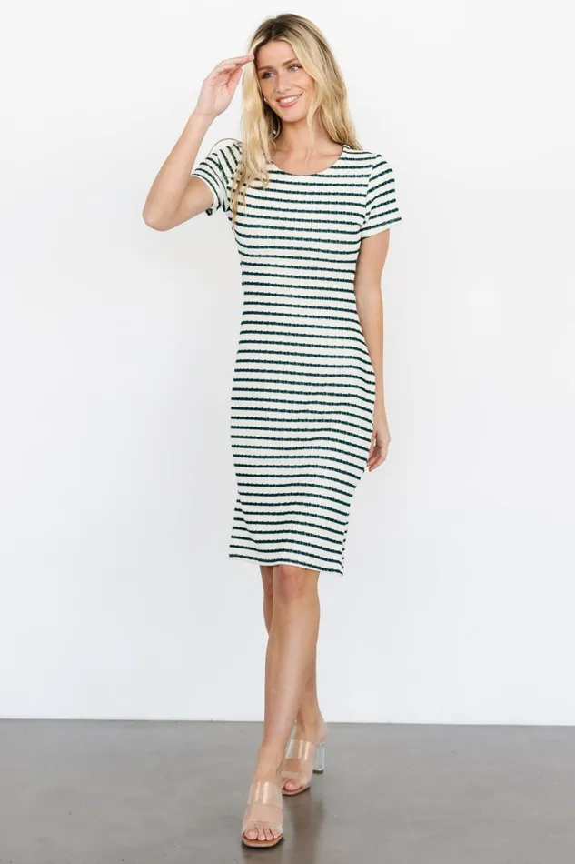 Women Short Dresses Baltic Born Linz Midi Dress Cream Green