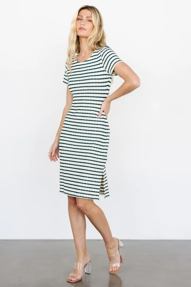 Women Short Dresses Baltic Born Linz Midi Dress Cream Green
