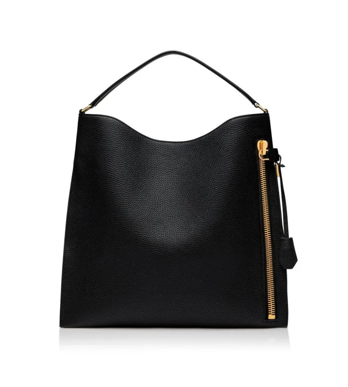Women Shoulder Bags Tom Ford Grain Leather Alix Large Hobo