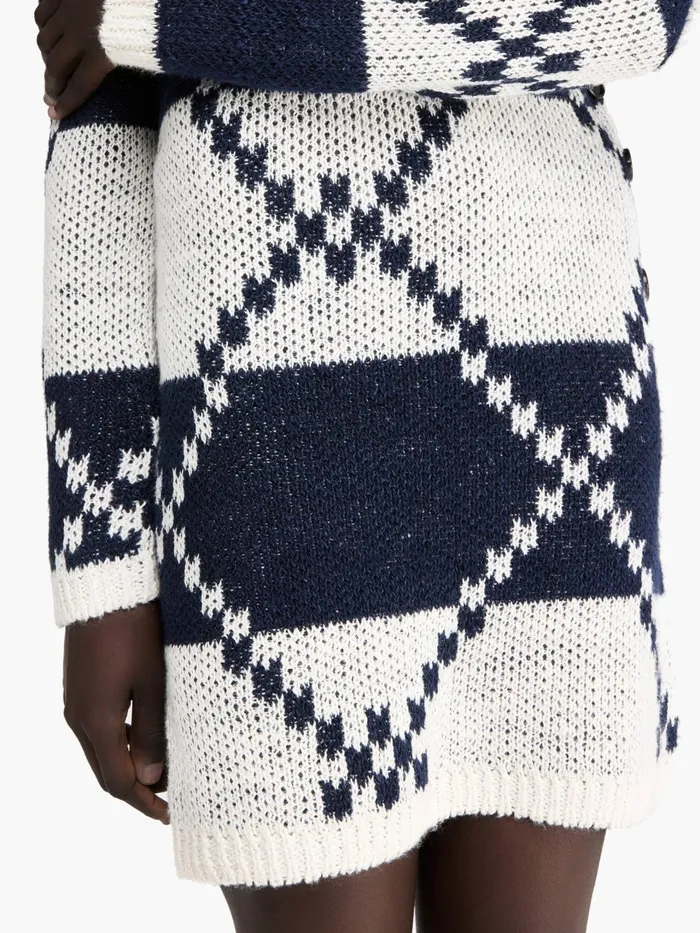 Women Skirts JW Anderson FAIRISLE MINI SKIRT Off Whitenavy Women Skirts JW Anderson FAIRISLE MINI SKIRT Off Whitenavy