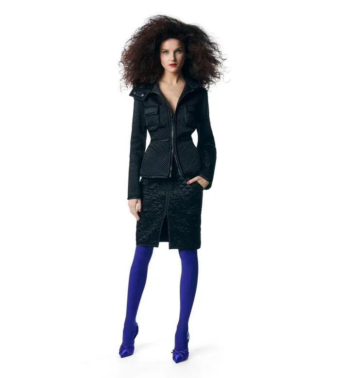 Women Skirts Tom Ford Quilted Silk Satin Pencil Skirt Black