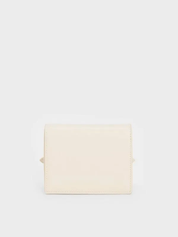 Women Sloane ChainHandle Wallet 8211 Cream CHARLES and KEITH Wallets On Chain