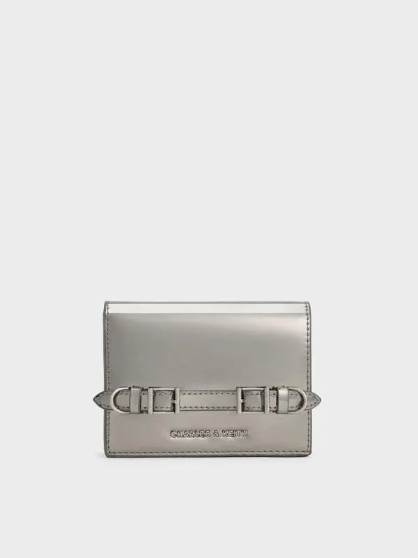 Women Sloane Metallic ChainHandle Wallet 8211 Pewter CHARLES and KEITH Wallets On Chain Women Sloane Metallic ChainHandle Wallet 8211 Pewter CHARLES and KEITH Wallets On Chain