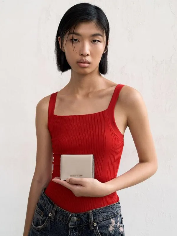 Women Snap Button Mini Short Wallet 8211 Sand CHARLES and KEITH Small Wallets Women Snap Button Mini Short Wallet 8211 Sand CHARLES and KEITH Small Wallets