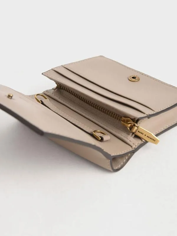 Women Snap Button Mini Short Wallet 8211 Sand CHARLES and KEITH Small Wallets Women Snap Button Mini Short Wallet 8211 Sand CHARLES and KEITH Small Wallets