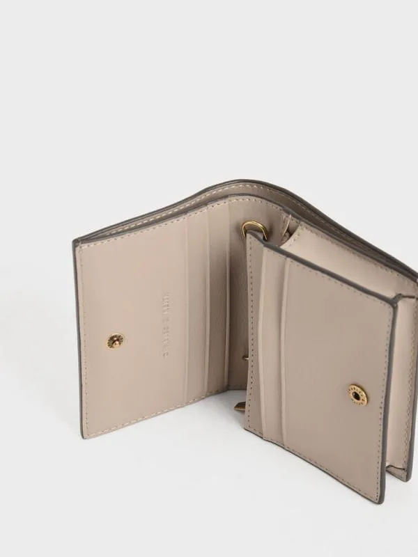 Women Snap Button Mini Short Wallet 8211 Sand CHARLES and KEITH Small Wallets Women Snap Button Mini Short Wallet 8211 Sand CHARLES and KEITH Small Wallets