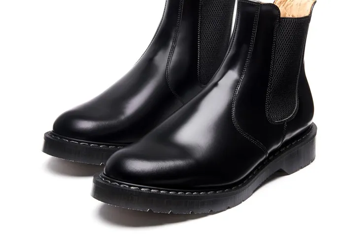 Women Solovair Dealer Boots Black HiShine Dealer Boot